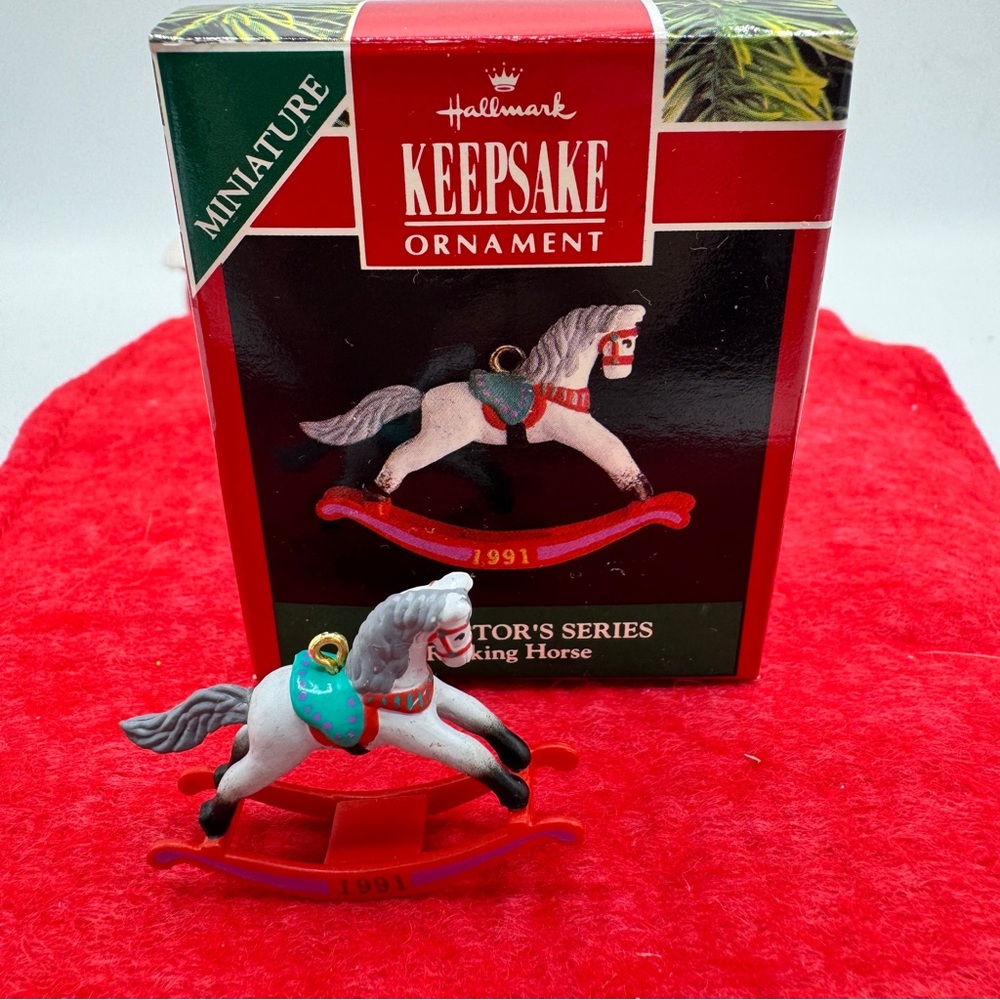 🎄 Hallmark Ornament Rocking Horse #4 Miniature Keepsake 1991